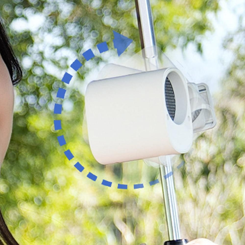 Car Clip-On Fan with LED Display - 100-Speed Adjustable Portable Fan for Camping & Umbrella Use