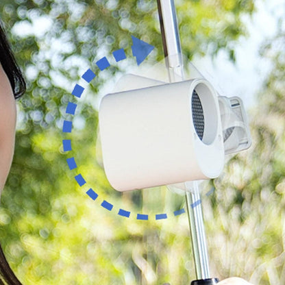 Car Clip-On Fan with LED Display - 100-Speed Adjustable Portable Fan for Camping & Umbrella Use