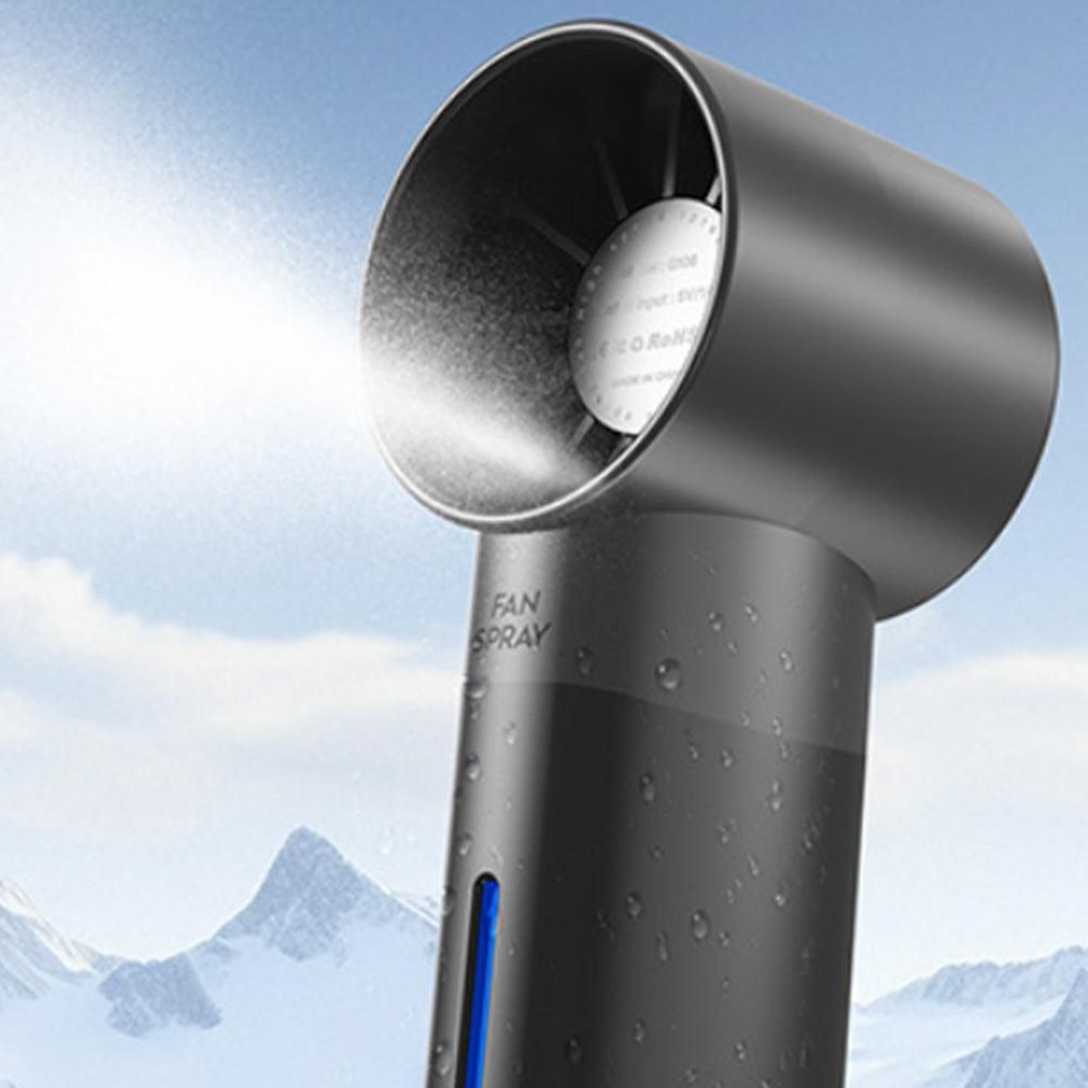 Portable High-Speed USB Mist Fan - Rechargeable Cooling Fan for Travel Office & Home Black