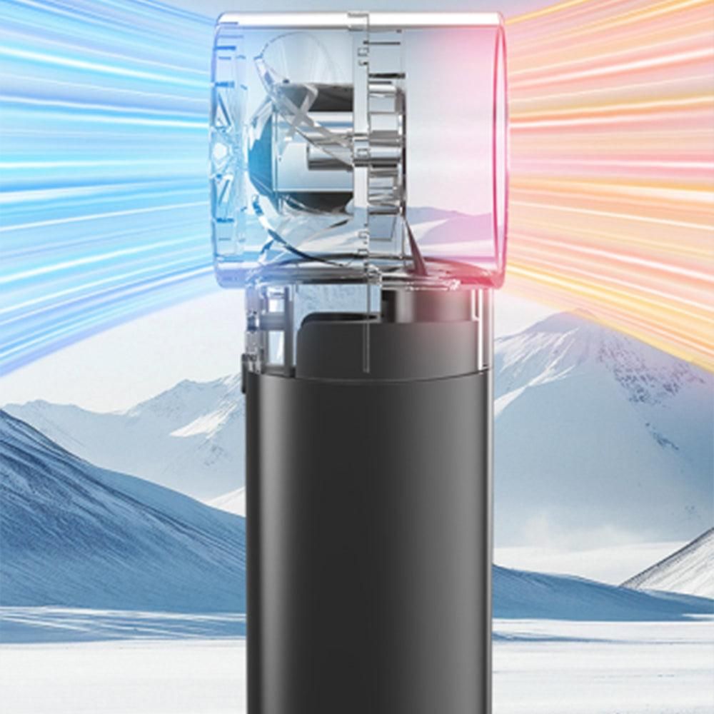 Portable High-Speed USB Mist Fan - Rechargeable Cooling Fan for Travel Office & Home Black