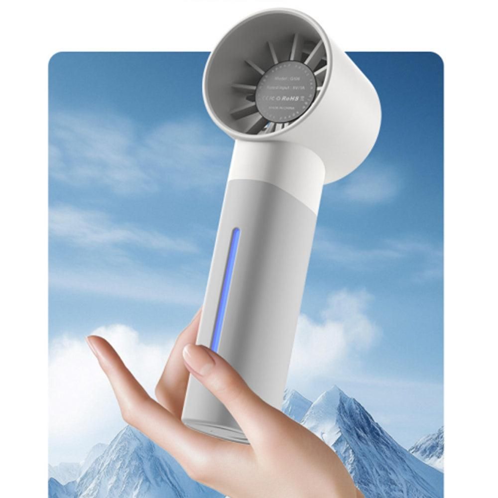 Portable High-Speed USB Mist Fan - Rechargeable Cooling Fan for Travel Office & Home Gray