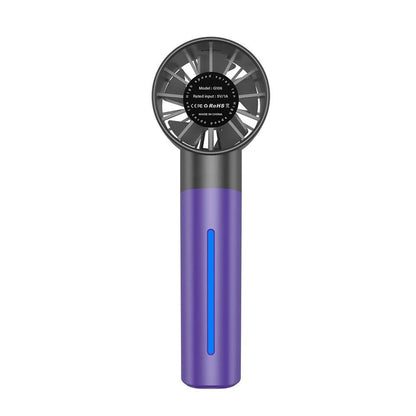 Portable High-Speed USB Mist Fan - Rechargeable Cooling Fan for Travel Office & Home Purple