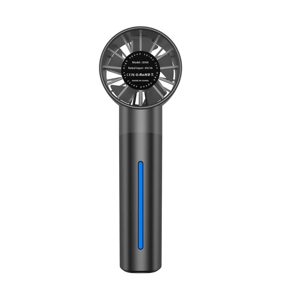 Portable High-Speed USB Mist Fan - Rechargeable Cooling Fan for Travel Office & Home Purple