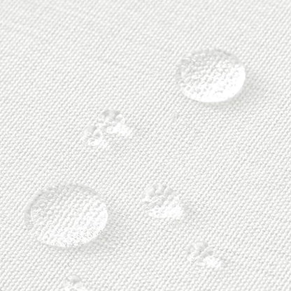 Waterproof Shower Curtain Thick Boho Wavy Edge With Rustproof Hooks - White