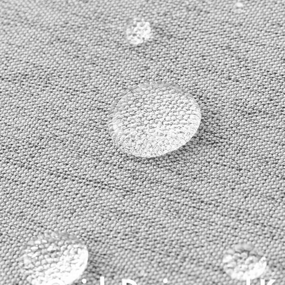 Waterproof Shower Curtain Thick Boho Wavy Edge With Rustproof Hooks - Silver