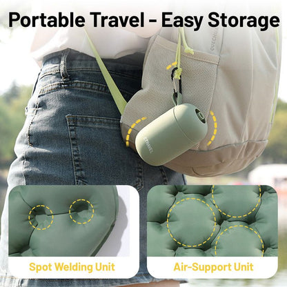 Portable Outdoor Inflatable Seat Cushion, Multi-Functional Inflatable Storage Box and Seat Cushion Combo, Portable Folding Seat Cushion for Camping and Travel, Portable Push-to-Inflate Cushion - Gray