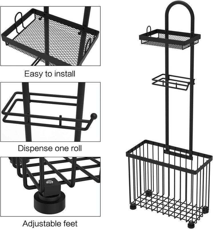 Bathroom Tissue Holder – Wall-Mounted Storage Rack for Home