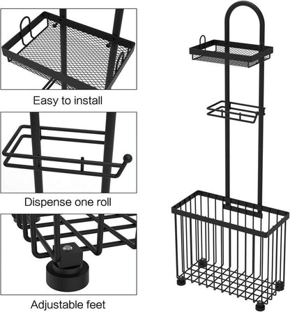 Bathroom Tissue Holder – Wall-Mounted Storage Rack for Home