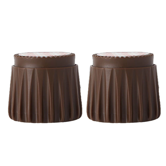 2Pcs Wall Bed Stopper Anti Collision ABS Punch Free Rotatable Mute Bed Anti Shake Tool for Home Brown Small