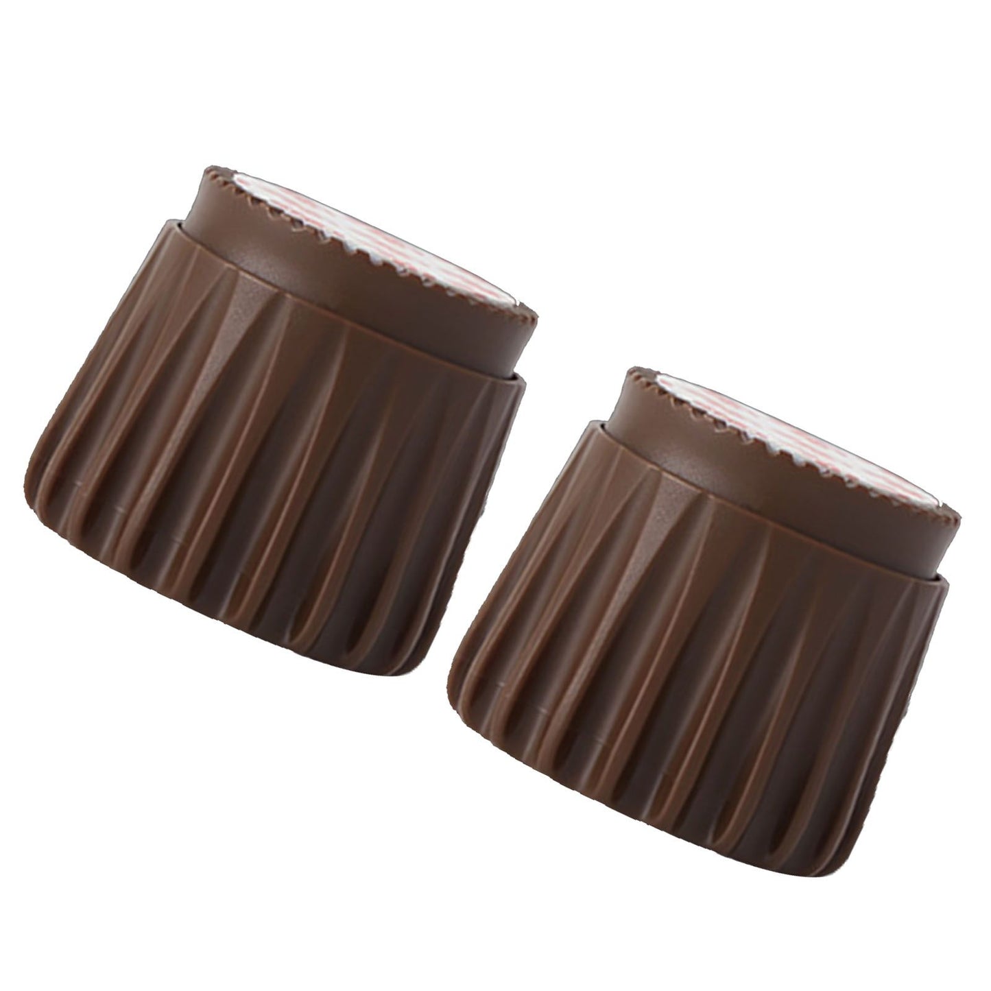 2Pcs Wall Bed Stopper Anti Collision ABS Punch Free Rotatable Mute Bed Anti Shake Tool for Home Brown Small