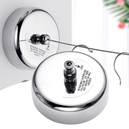 Retractable Clothesline 2.8m Stainless Steel Strong Bearing Rust Corrosion Resistant Telescopic Clothes Drying Line