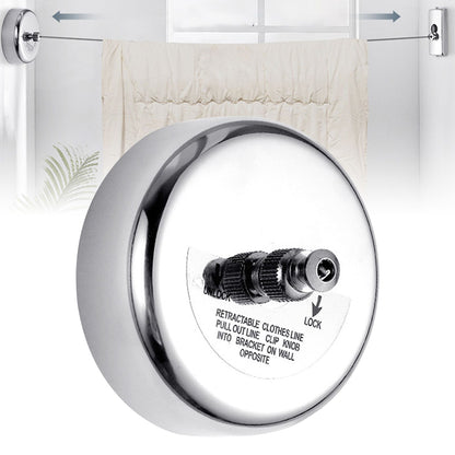Retractable Clothesline 2.8m Stainless Steel Strong Bearing Rust Corrosion Resistant Telescopic Clothes Drying Line