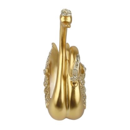 Luxury Swan Wine Rack Innovative Desktop Wine Cabinet Decorative Ornaments for Living Room Office Gold