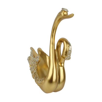 Luxury Swan Wine Rack Innovative Desktop Wine Cabinet Decorative Ornaments for Living Room Office Gold