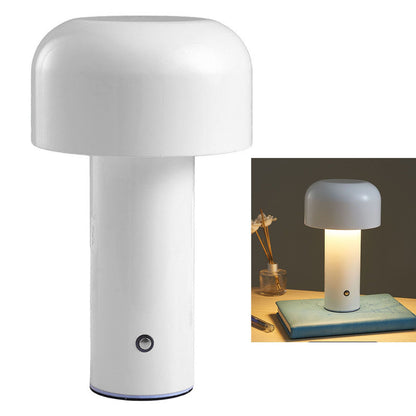 Mushroom Table Lamp Three Colors LED Light Beads Stepless Dimming Mushroom Lamp Night Light for Bedroom Bedside White