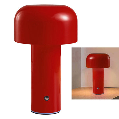 Mushroom Table Lamp Three Colors LED Light Beads Stepless Dimming Mushroom Lamp Night Light for Bedroom Bedside Red
