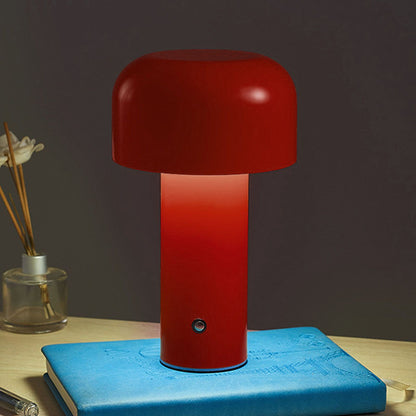 Mushroom Table Lamp Three Colors LED Light Beads Stepless Dimming Mushroom Lamp Night Light for Bedroom Bedside Red