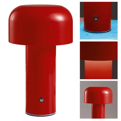 Mushroom Table Lamp Three Colors LED Light Beads Stepless Dimming Mushroom Lamp Night Light for Bedroom Bedside Red