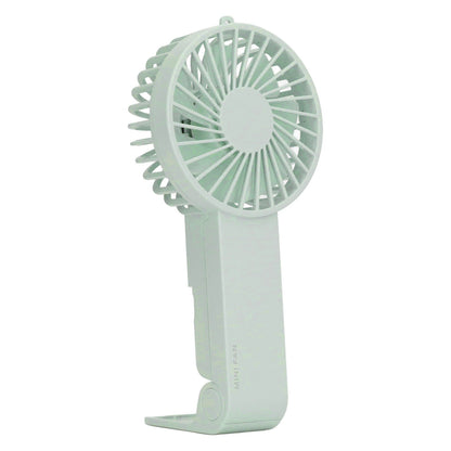 Mini Handheld Fan Foldable Portable Fan USB Rechargeable Fan For Home Office Travel Green