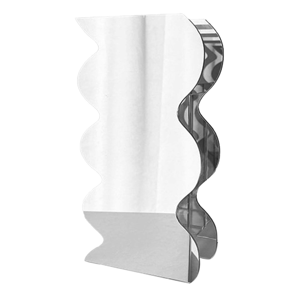 Flower Vase Modern Acrylic Decorative Unique Wavy Shape Vase for Bedroom Living Room Table Mirror