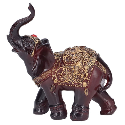 Elephant Figurines Durable Resin Delicate Texture Retro Style Symbolize Power Good Luck Prosperity Elephant Statue