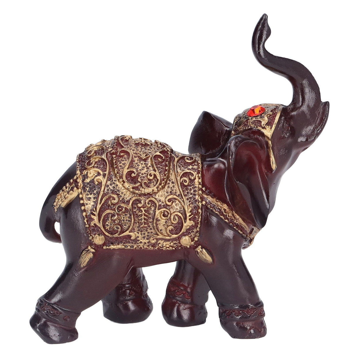 Elephant Figurines Durable Resin Delicate Texture Retro Style Symbolize Power Good Luck Prosperity Elephant Statue