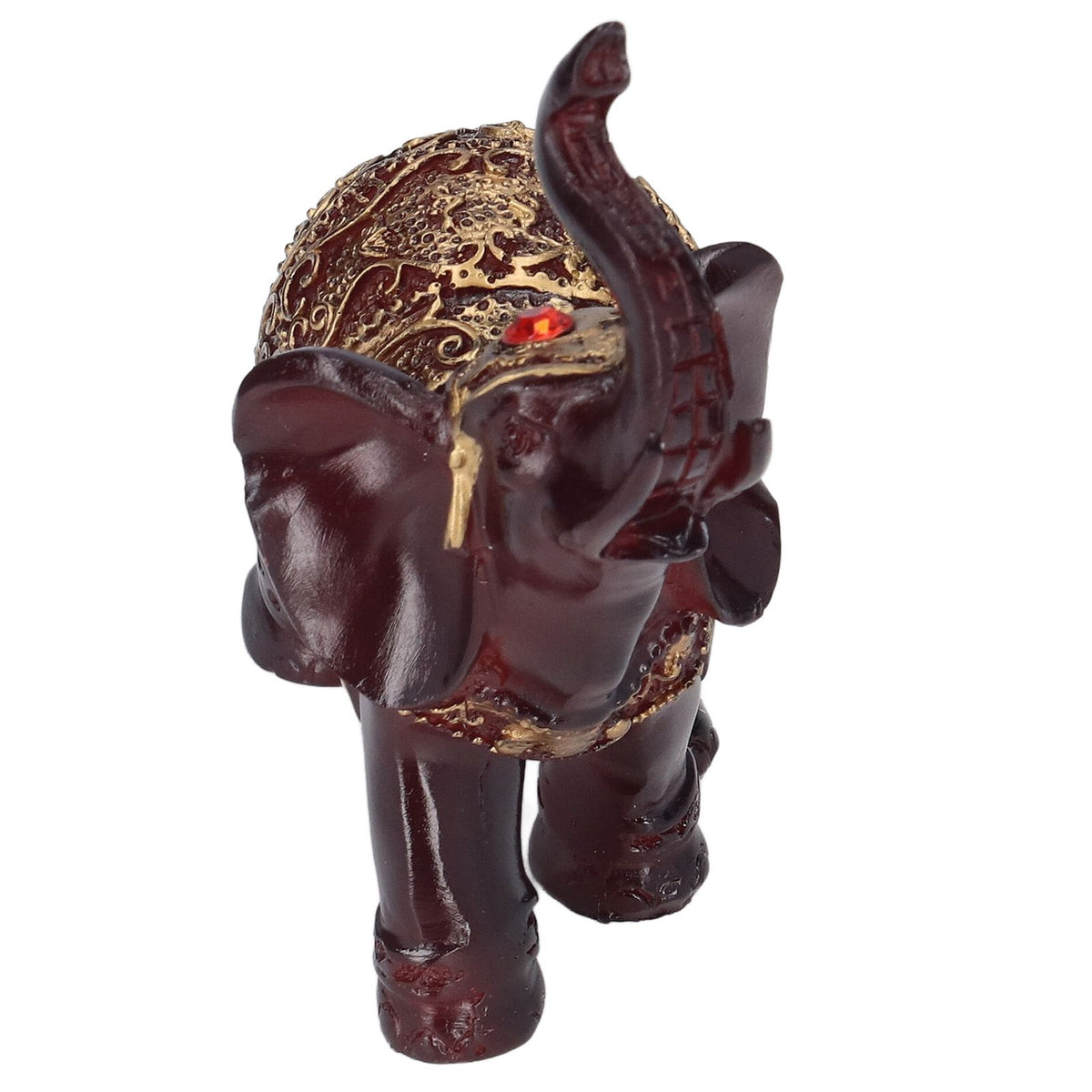 Elephant Figurines Durable Resin Delicate Texture Retro Style Symbolize Power Good Luck Prosperity Elephant Statue
