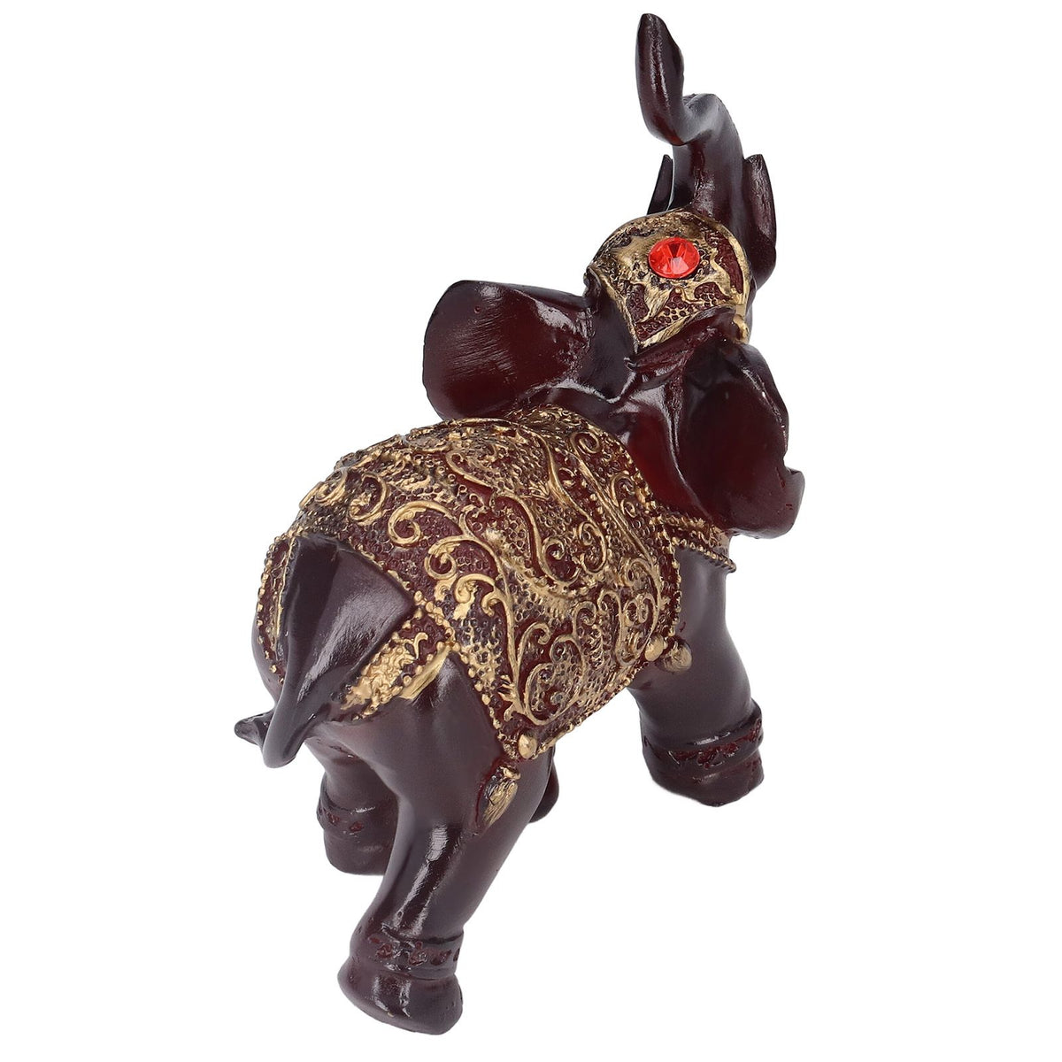 Elephant Figurines Durable Resin Delicate Texture Retro Style Symbolize Power Good Luck Prosperity Elephant Statue