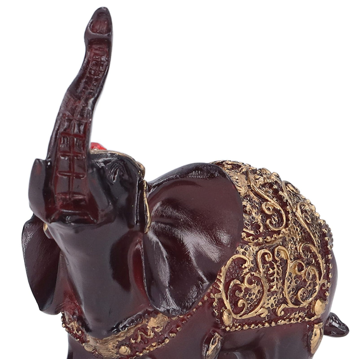 Elephant Figurines Durable Resin Delicate Texture Retro Style Symbolize Power Good Luck Prosperity Elephant Statue
