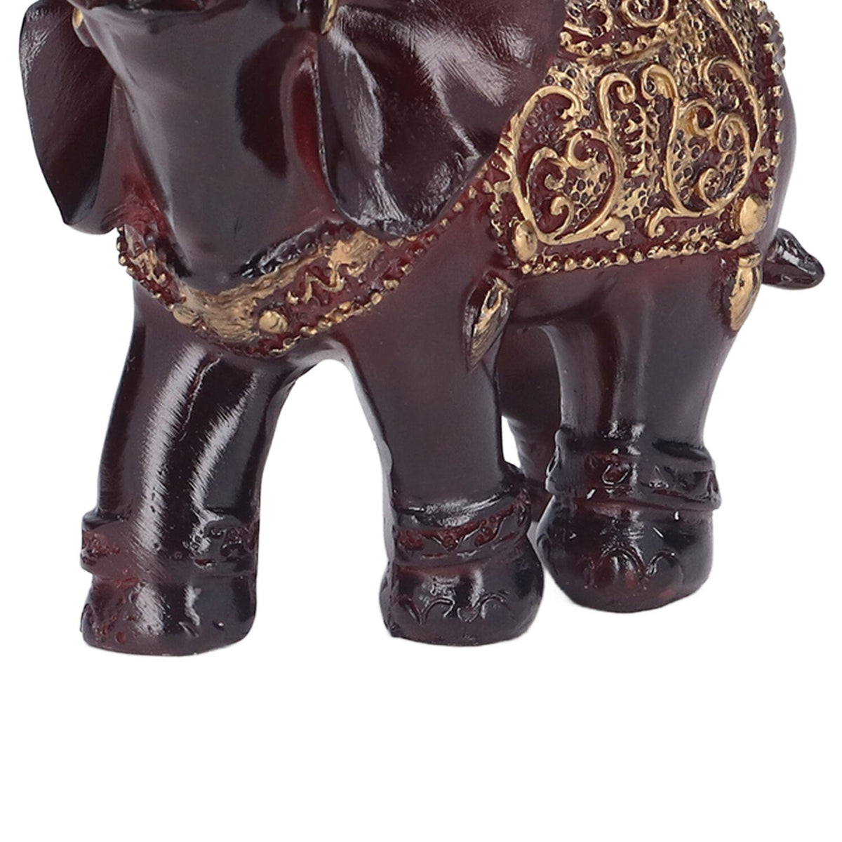 Elephant Figurines Durable Resin Delicate Texture Retro Style Symbolize Power Good Luck Prosperity Elephant Statue