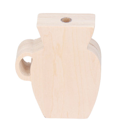 Wood Vase Simple Vintage Style Natural Pinewood Durable Sturdy Odorless Unpainted Wooden Flower Vase
