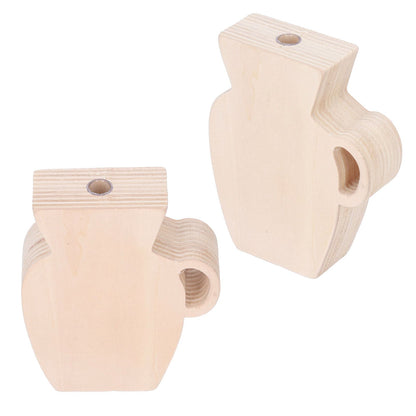 Wood Vase Simple Vintage Style Natural Pinewood Durable Sturdy Odorless Unpainted Wooden Flower Vase