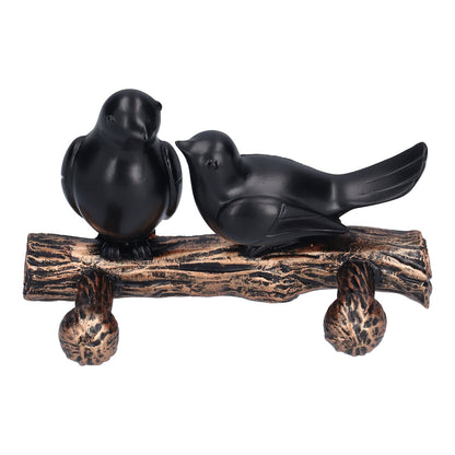 Coat Hook Resin Bird Key Hanger Wall Mounted Hat Towel Bag Hanger for Home Living Room KitchenMetallic Color