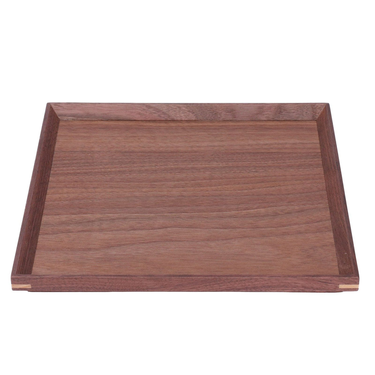 Wooden Tray Quadrate Shape Black Walnut Retro Classic Chinese Style Decorative Serving Tray for Tableware M