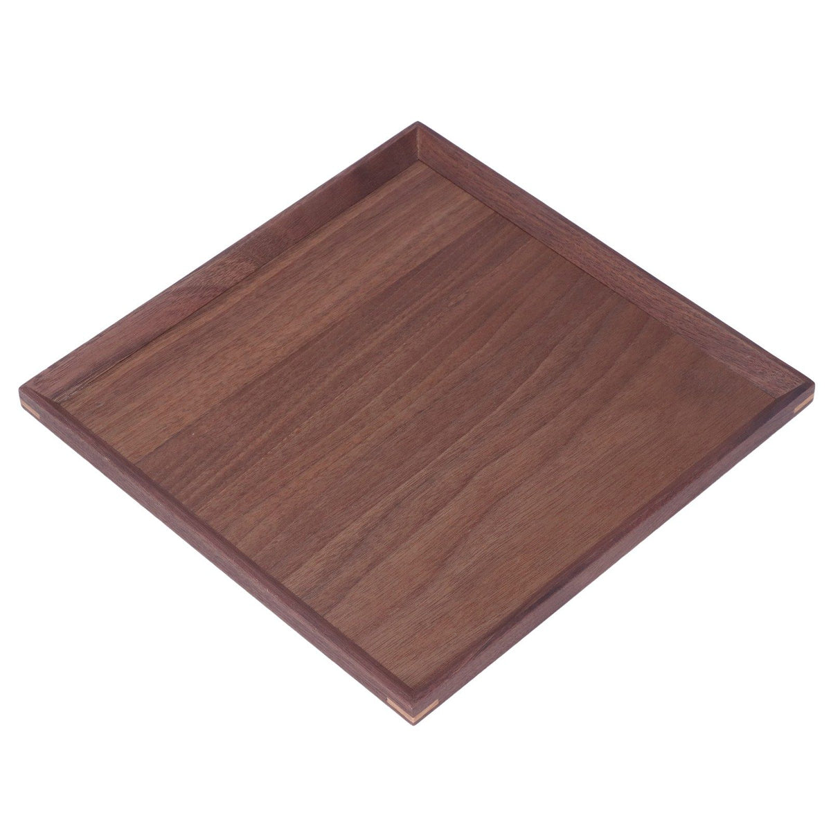 Wooden Tray Quadrate Shape Black Walnut Retro Classic Chinese Style Decorative Serving Tray for Tableware M