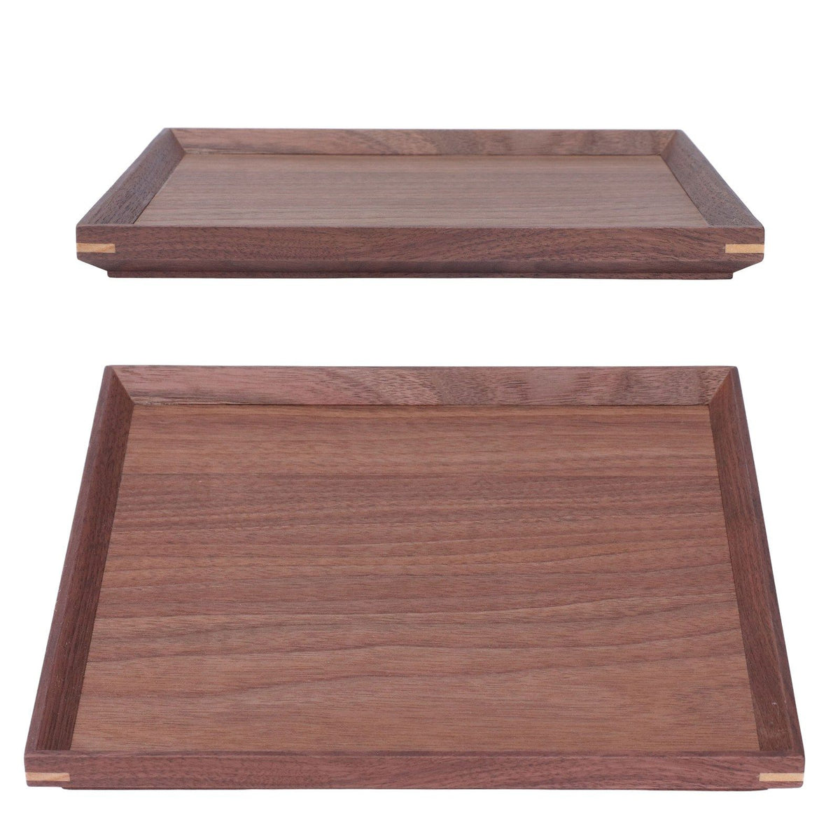 Wooden Tray Quadrate Shape Black Walnut Retro Classic Chinese Style Decorative Serving Tray for Tableware M