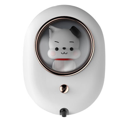 Wall Mounted Soap Dispenser Space Capsule Design Rechargeable Space Saving Wall Automatic Foaming Soap Dispenser White