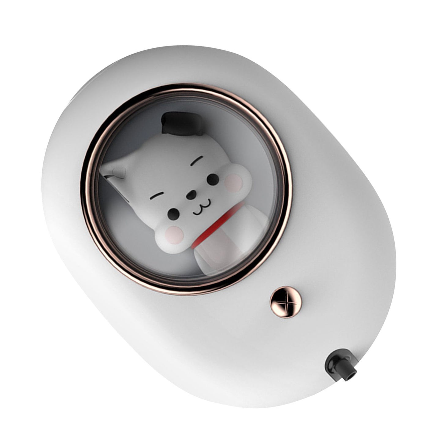 Wall Mounted Soap Dispenser Space Capsule Design Rechargeable Space Saving Wall Automatic Foaming Soap Dispenser White