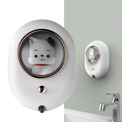 Wall Mounted Soap Dispenser Space Capsule Design Rechargeable Space Saving Wall Automatic Foaming Soap Dispenser White