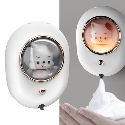 Wall Mounted Soap Dispenser Space Capsule Design Rechargeable Space Saving Wall Automatic Foaming Soap Dispenser White