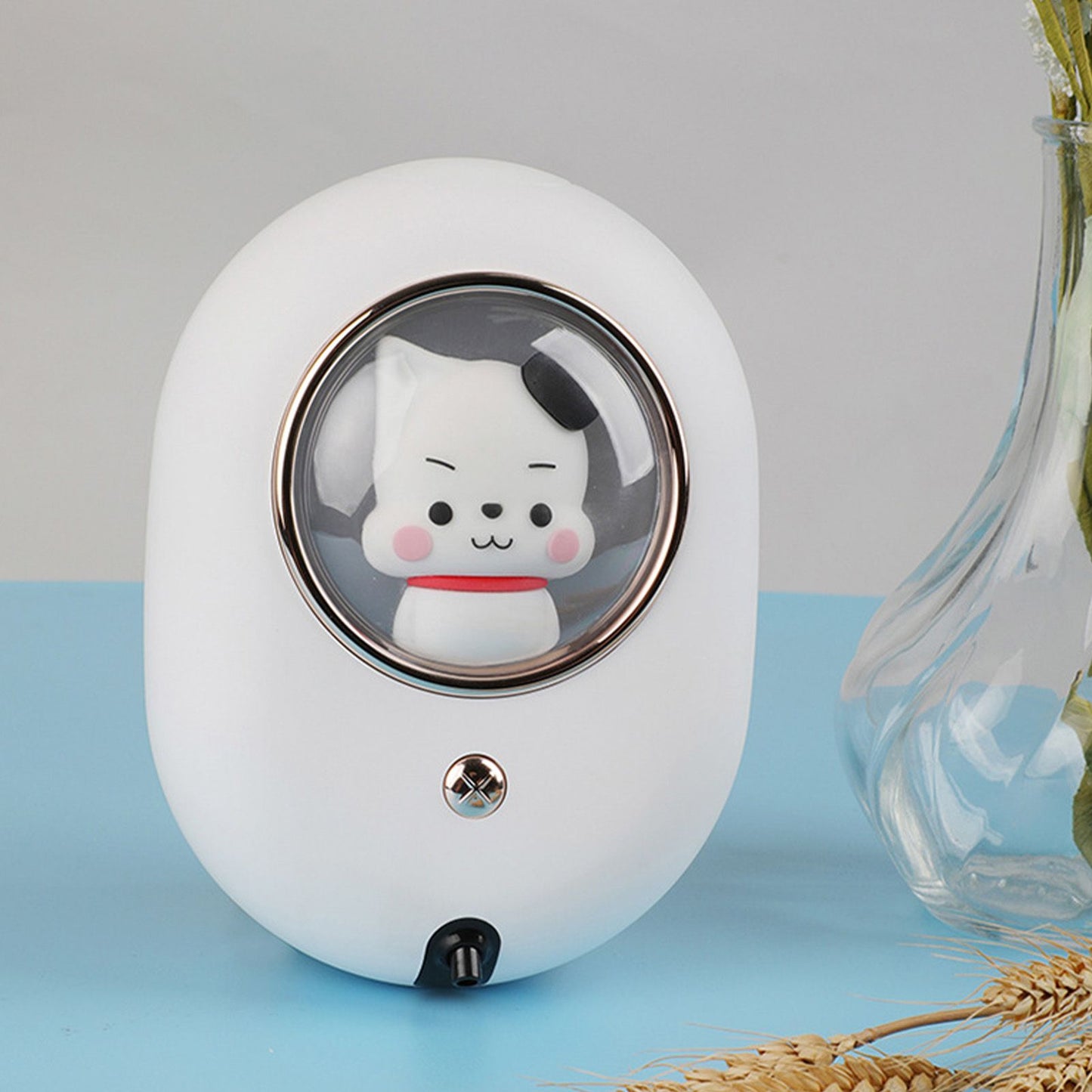 Wall Mounted Soap Dispenser Space Capsule Design Rechargeable Space Saving Wall Automatic Foaming Soap Dispenser White
