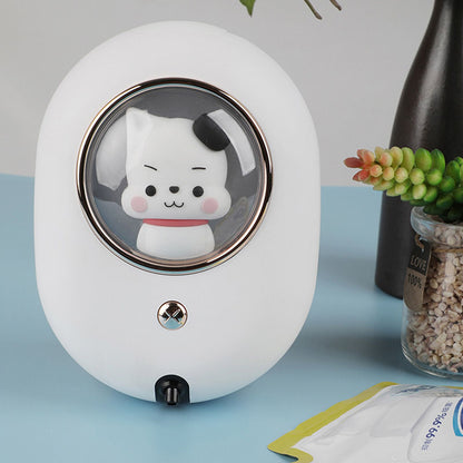 Wall Mounted Soap Dispenser Space Capsule Design Rechargeable Space Saving Wall Automatic Foaming Soap Dispenser White