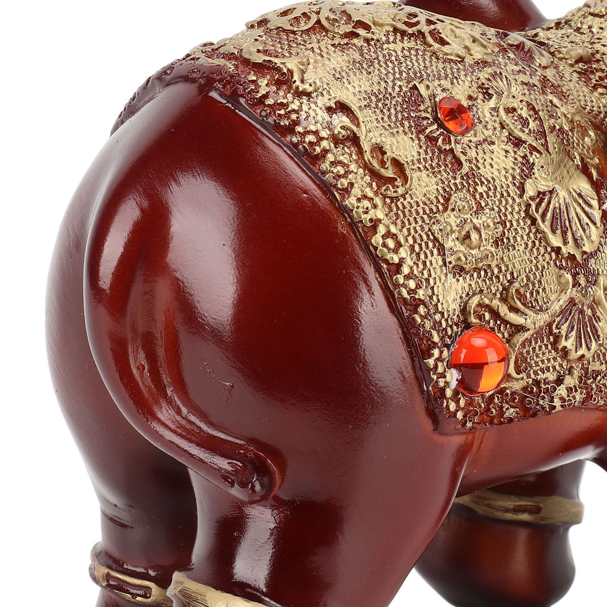 Elephant Statue Durable Resin Cute Elegant Attract Wealth Round Corner Elephant Decor for Home Bedroom Office