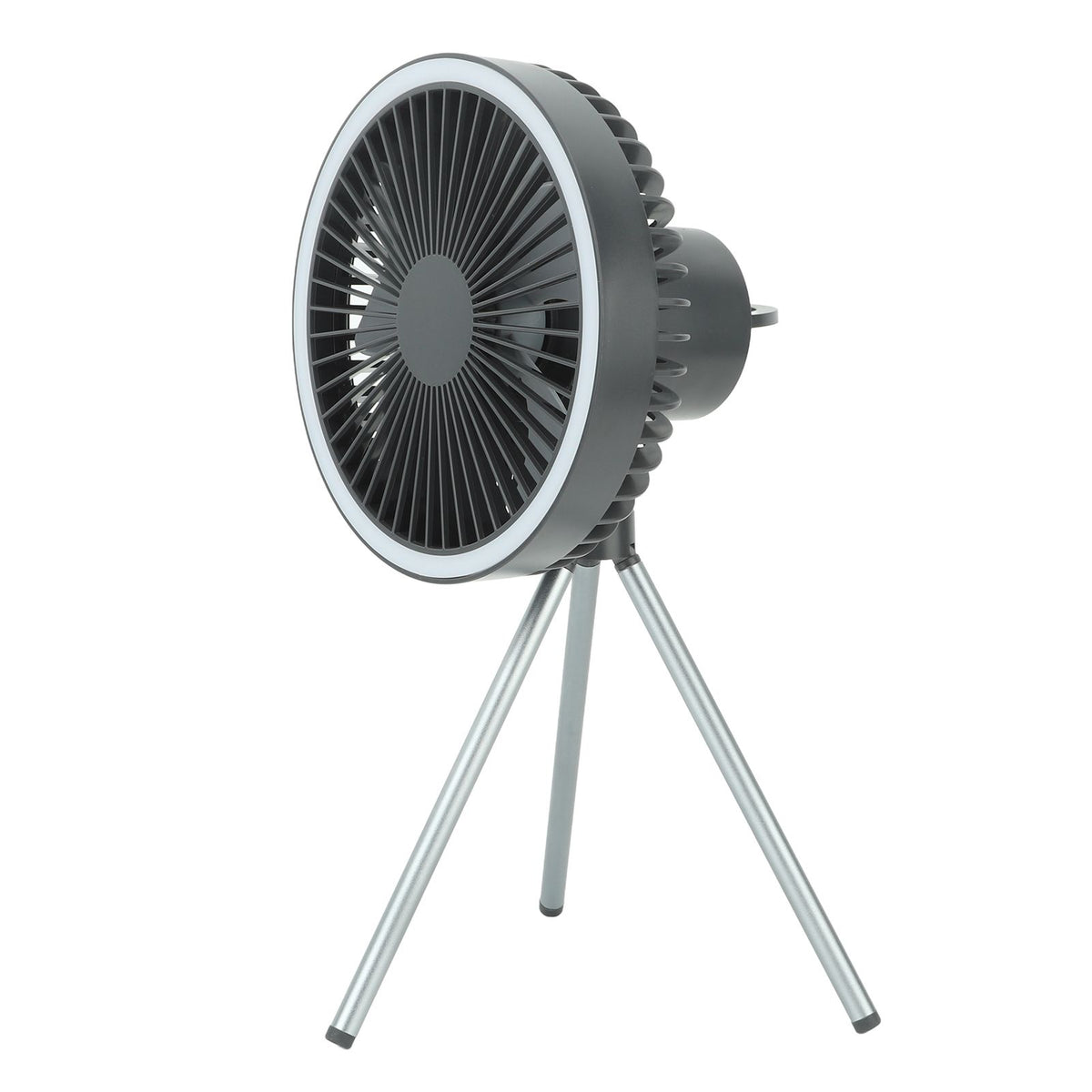 10000mAh USB Tripod Camping Fan Outdoor Portable Camping Fan with Light Power Bank Gray
