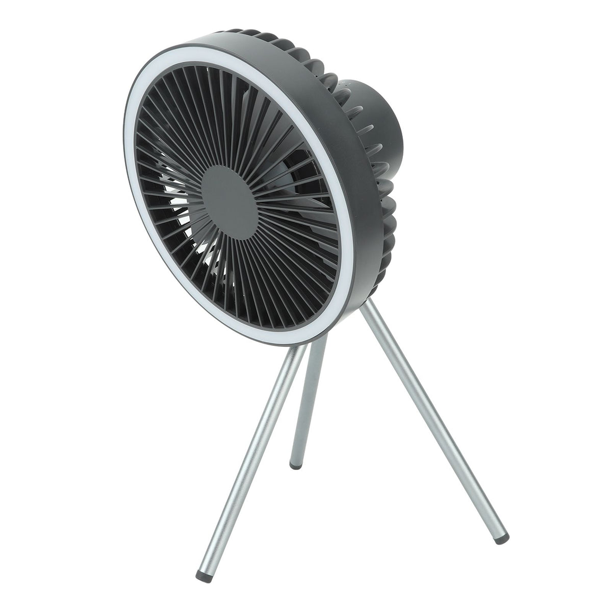 10000mAh USB Tripod Camping Fan Outdoor Portable Camping Fan with Light Power Bank Gray