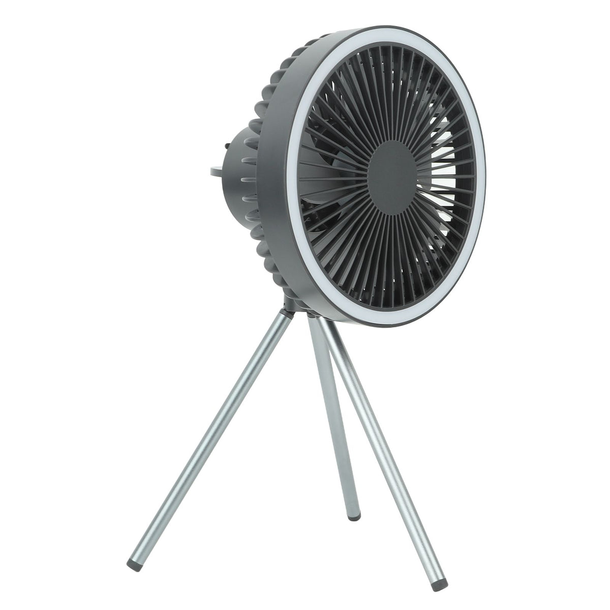 10000mAh USB Tripod Camping Fan Outdoor Portable Camping Fan with Light Power Bank Gray