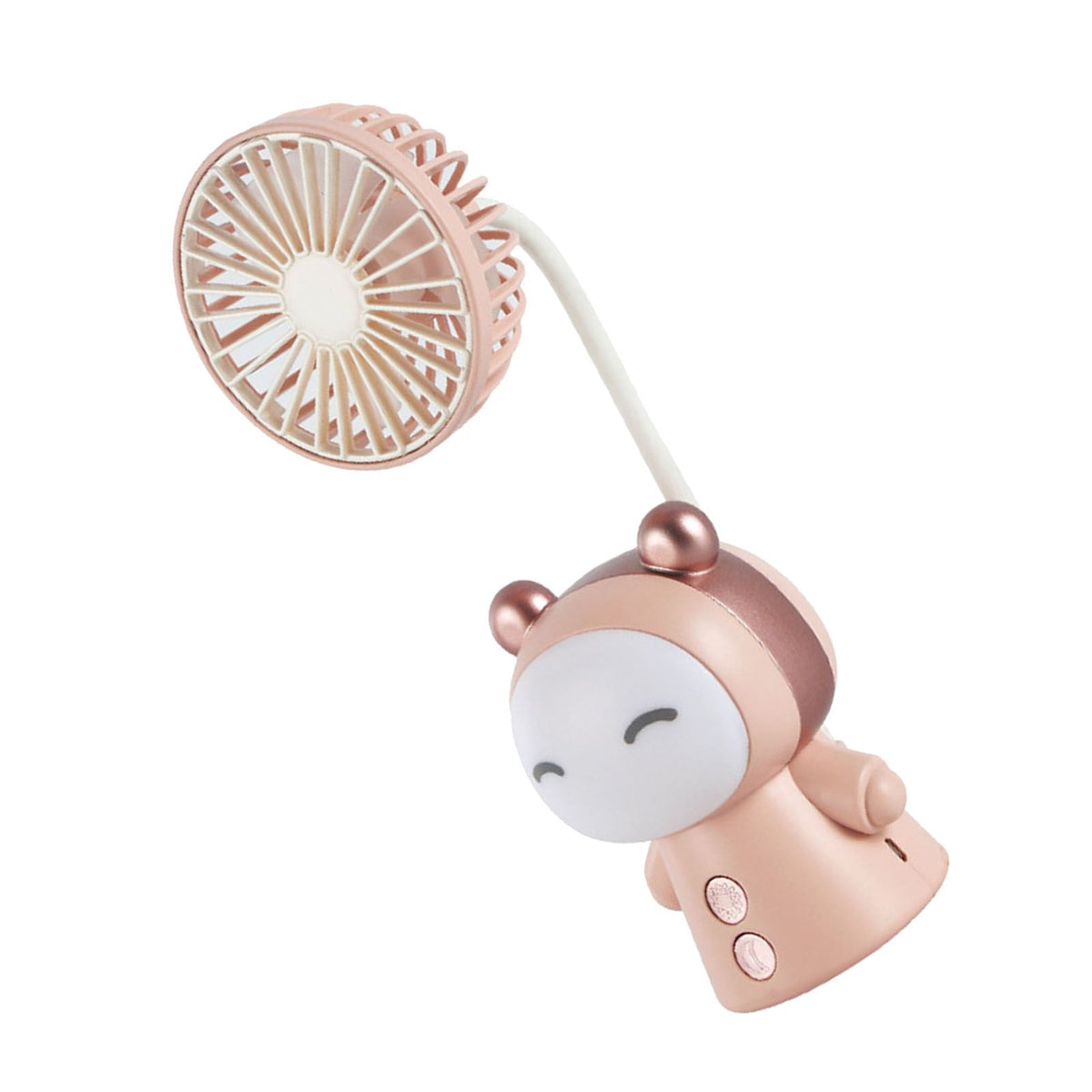 Mini Handheld Fan Portable USB Rechargeable Fan ABS Foldable Desk Fan for Home Travel Office Library Pink