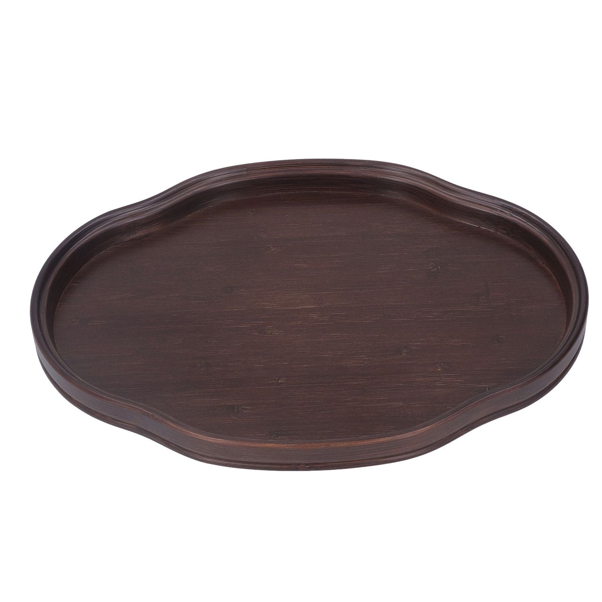 Tea Tray Walnut Color Bamboo Serving Tray Refreshments Plate for Coffee Table Kitchen Living Room