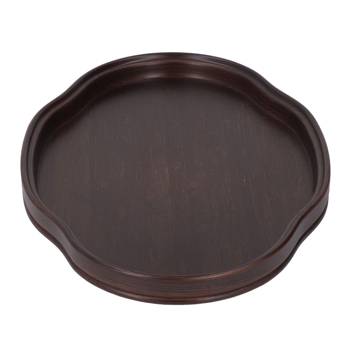 Tea Tray Walnut Color Bamboo Serving Tray Refreshments Plate for Coffee Table Kitchen Living Room