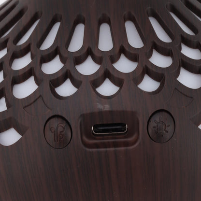 2.5W Scent Diffuser 300ml USB Powered Silent Operation Flower Vase Shape Aroma Humidifier for Offices Bedrooms Dark Brown
